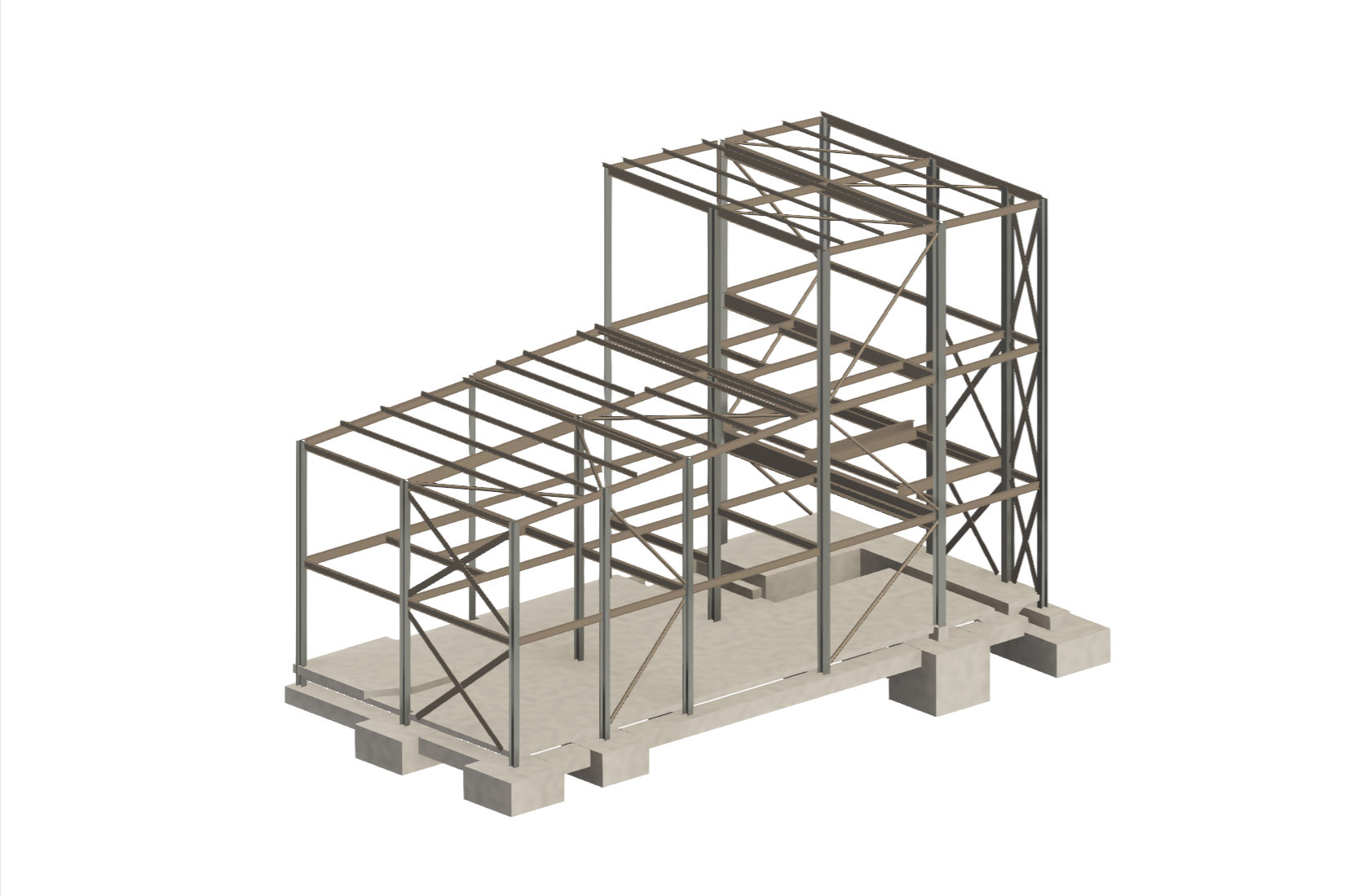 Reconstructed Revit 3D Structural BIM Model